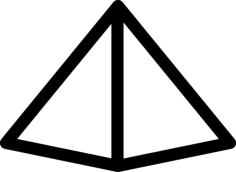 Pyramid With One Dark Side Laser Cut Svg File, Free Vectors File